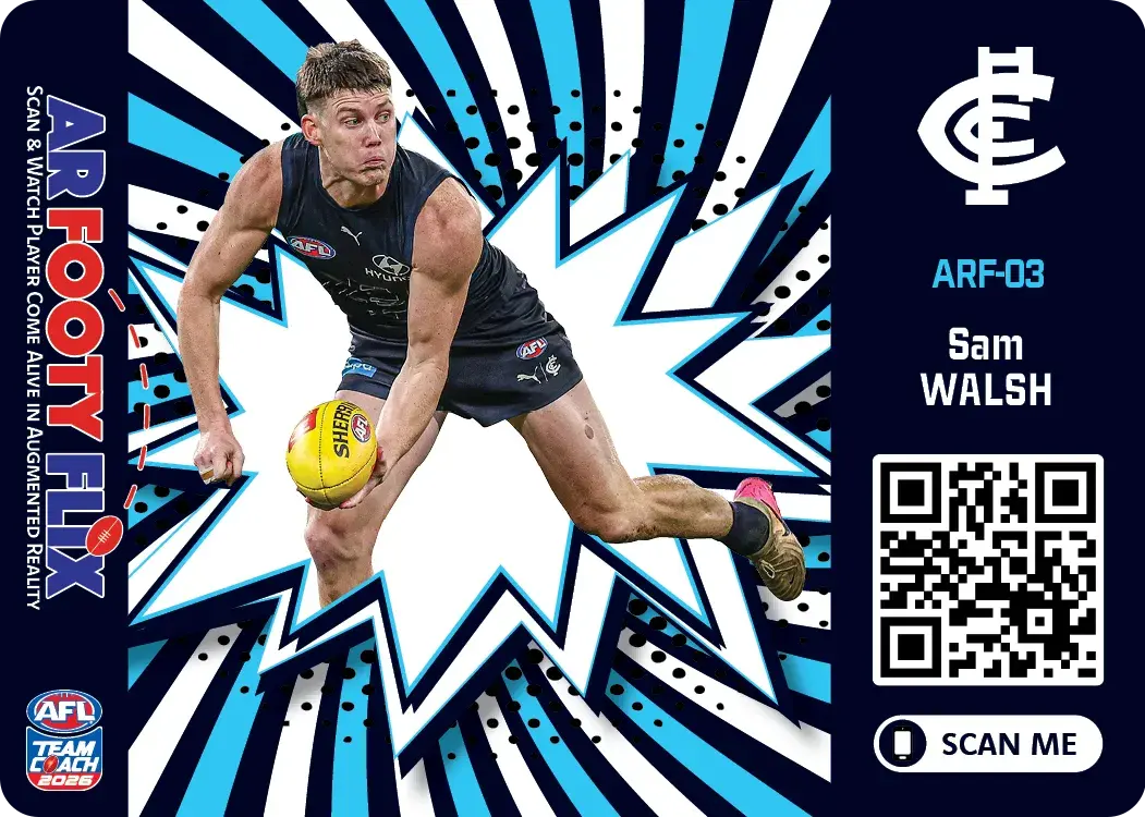 Teamcoach 2026 AR Footy Flix ARF-03 Sam Walsh - Carlton Blues