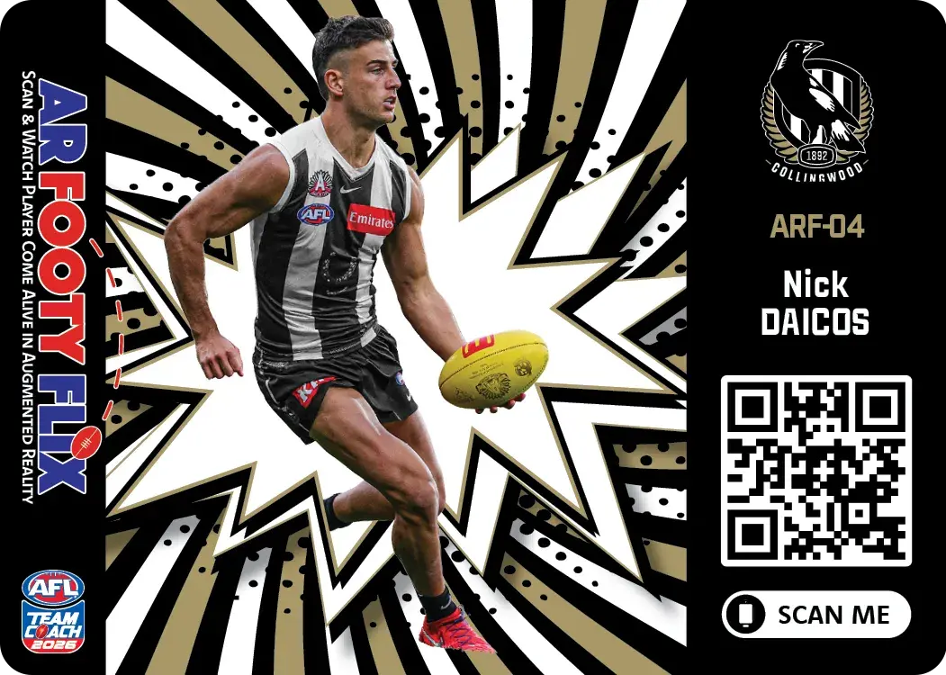 Teamcoach 2026 AR Footy Flix ARF-04 Nick Daicos - Collingwood Magpies