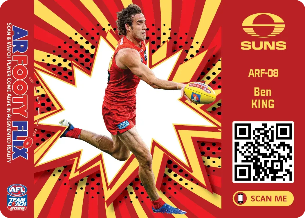 Teamcoach 2026 AR Footy Flix ARF-08 Ben King - Gold Coast Suns