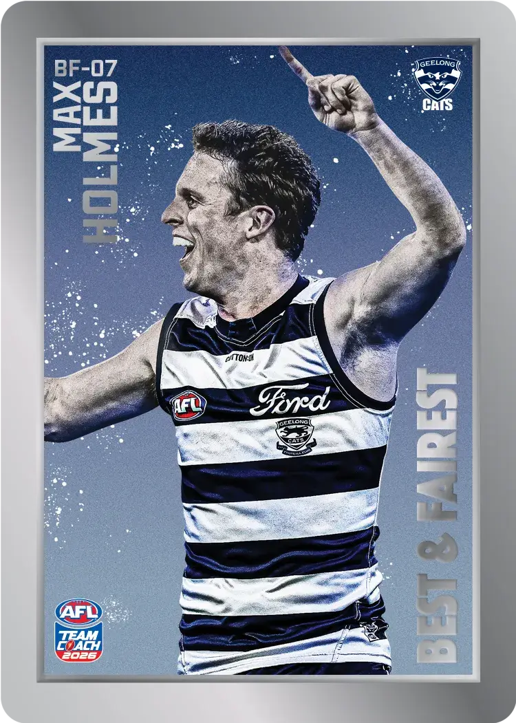 Teamcoach 2026 Best & Fairest Silver BF-07 Max Holmes - Geelong Cats