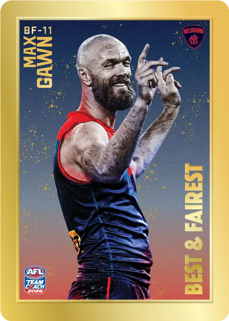 Teamcoach 2026 Best & Fairest Gold BF-11 Max Gawn - Melbourne Demons