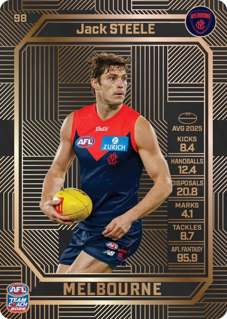 Teamcoach 2026 Base Bronze Card #98 Jack Steele - Melbourne