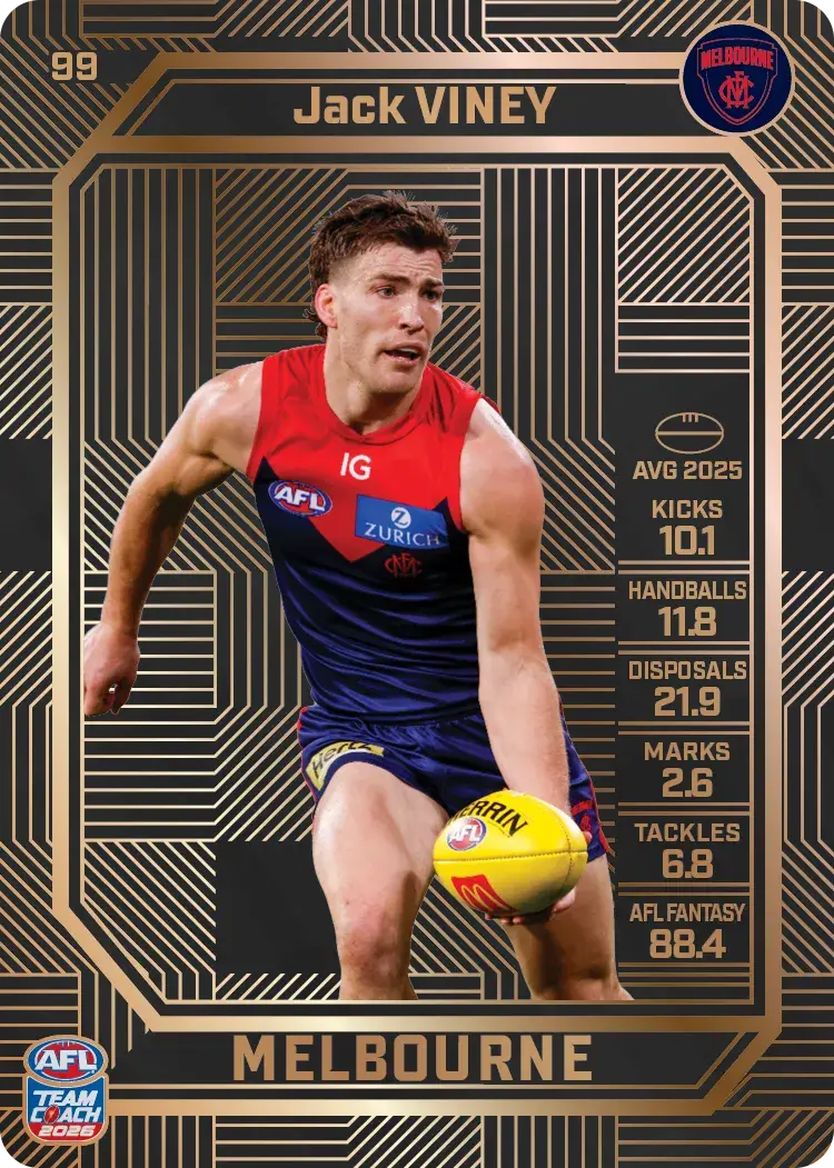 Teamcoach 2026 Base Bronze Card #99 Jack Viney - Melbourne