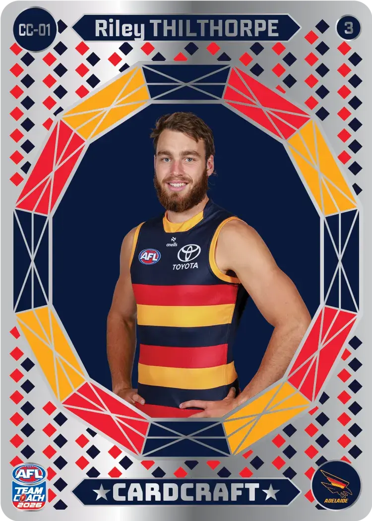 Teamcoach 2026 Card Craft CC-01 Riley Thilthorpe #3 - Adelaide Crows