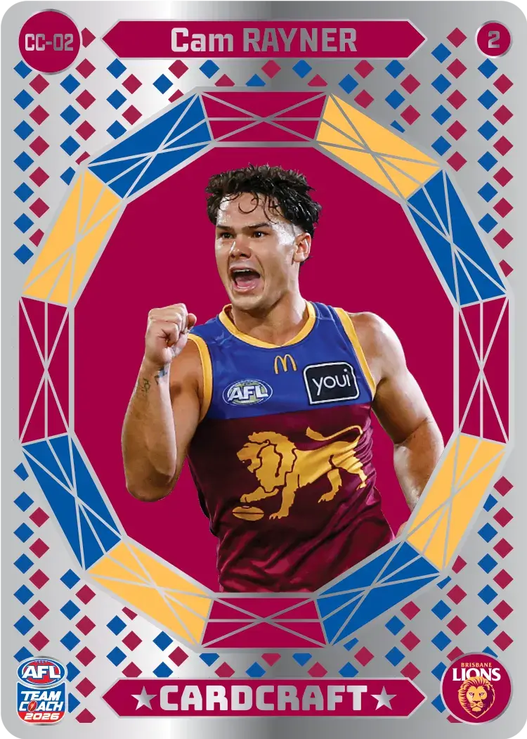 Teamcoach 2026 Card Craft CC-02 Cam Rayner #2 - Brisbane Lions