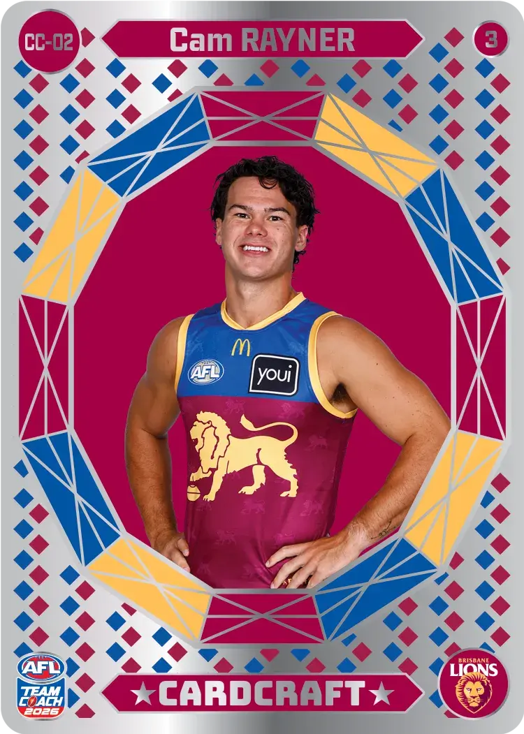 Teamcoach 2026 Card Craft CC-02 Cam Rayner #3 - Brisbane Lions