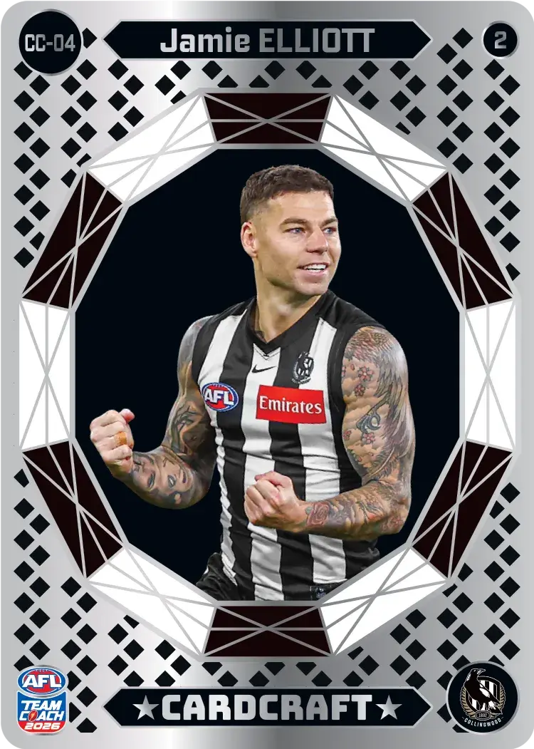 Teamcoach 2026 Card Craft CC-04 Jamie Elliott #2 - Collingwood Magpies