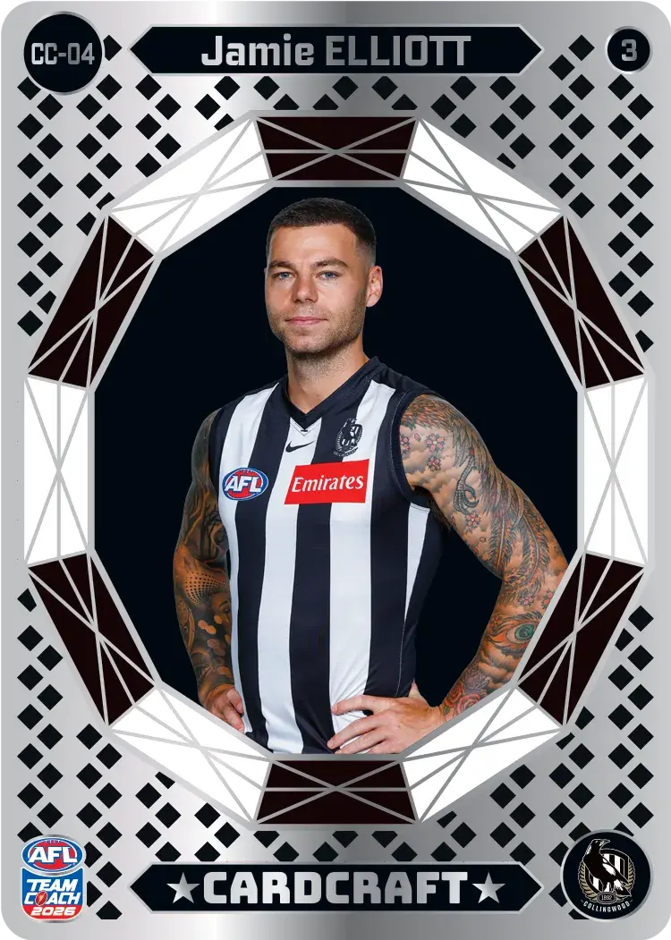 Teamcoach 2026 Card Craft CC-04 Jamie Elliott #3 - Collingwood Magpies