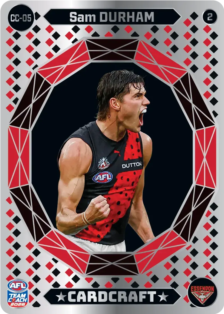 Teamcoach 2026 Card Craft CC-05 Sam Durham #2 - Essendon Bombers