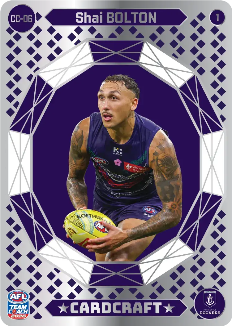 Teamcoach 2026 Card Craft CC-06 Shai Bolton #1 - Fremantle Dockers