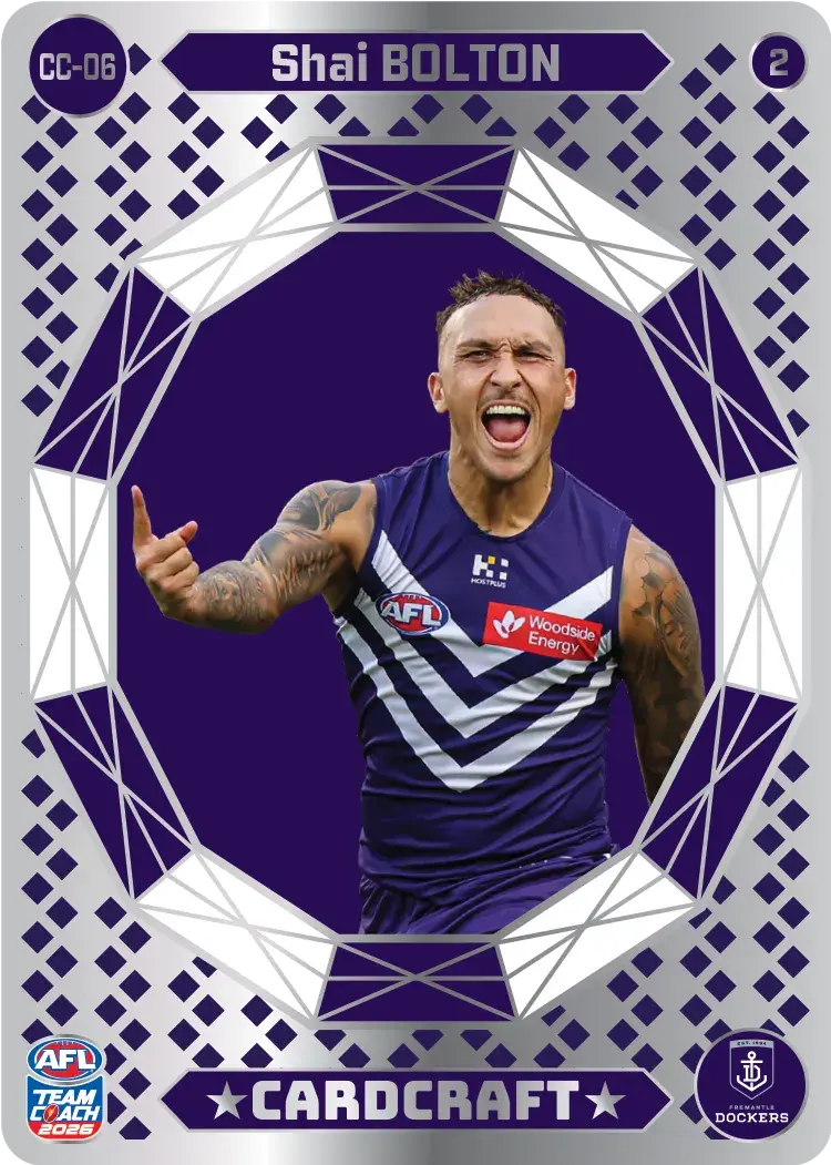 Teamcoach 2026 Card Craft CC-06 Shai Bolton #2 - Fremantle Dockers