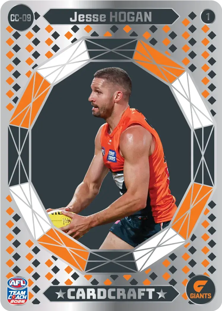 Teamcoach 2026 Card Craft CC-09 Jesse Hogan #1 - GWS Giants