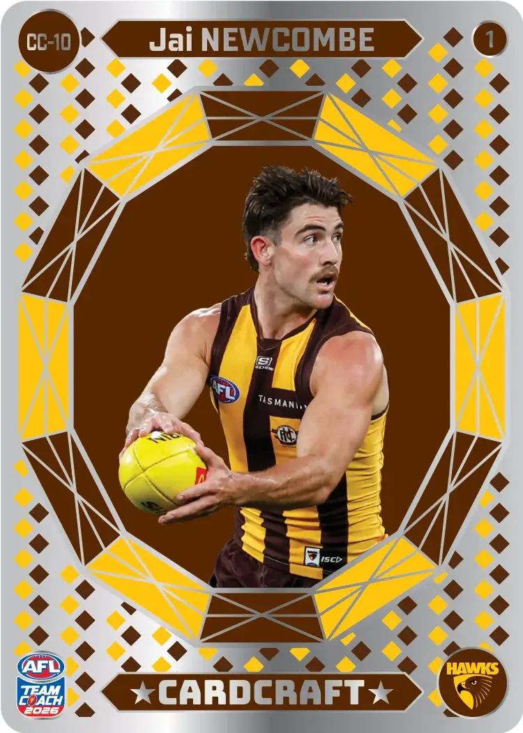 Teamcoach 2026 Card Craft CC-10 Jai Newcombe #1 - Hawthorn Hawks