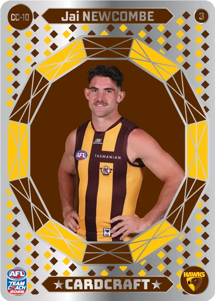 Teamcoach 2026 Card Craft CC-10 Jai Newcombe #3 - Hawthorn Hawks