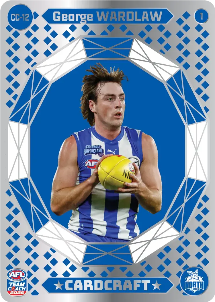 Teamcoach 2026 Card Craft CC-12 George Wardlaw #1 - North Melbourne Kangaroos