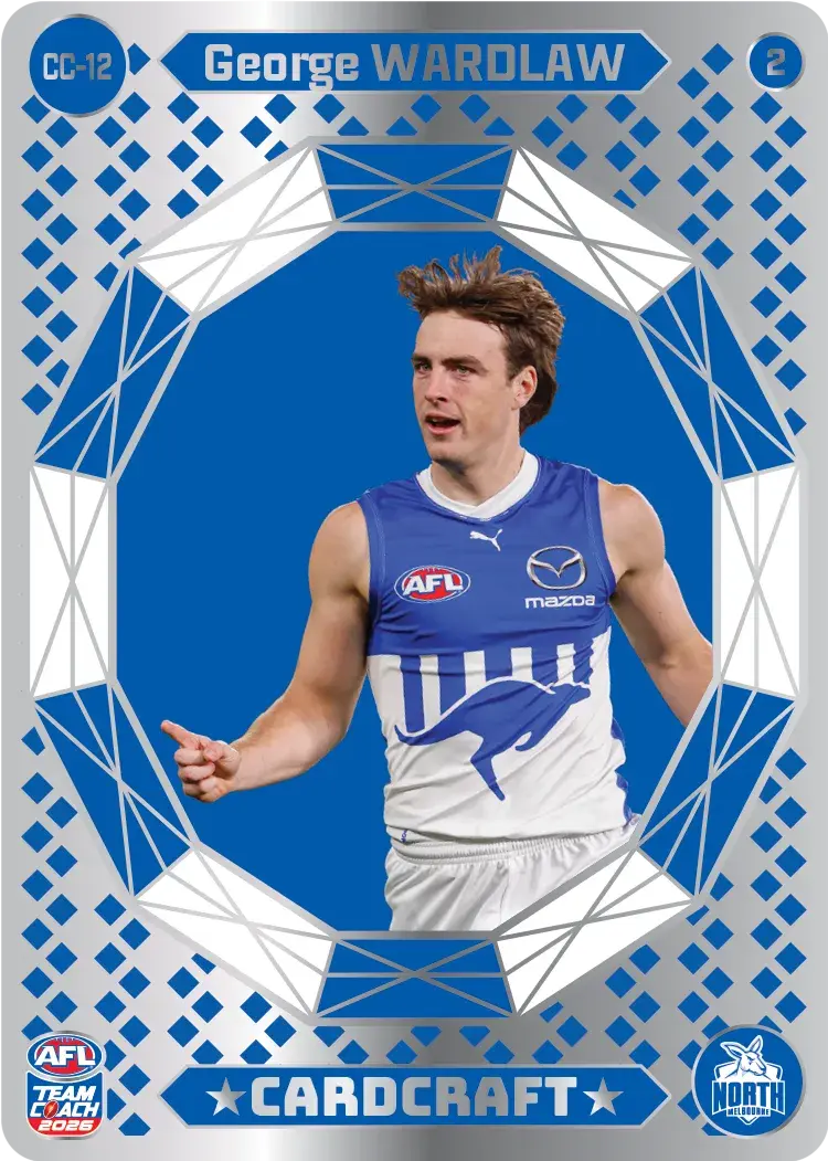 Teamcoach 2026 Card Craft CC-12 George Wardlaw #2 - North Melbourne Kangaroos
