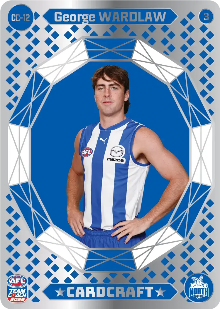 Teamcoach 2026 Card Craft CC-12 George Wardlaw #3 - North Melbourne Kangaroos