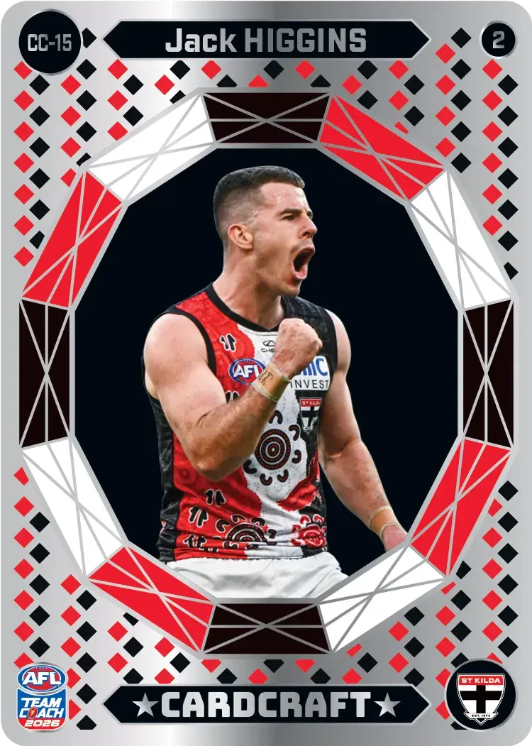 Teamcoach 2026 Card Craft CC-15 Jack Higgins #2 - St Kilda Saints