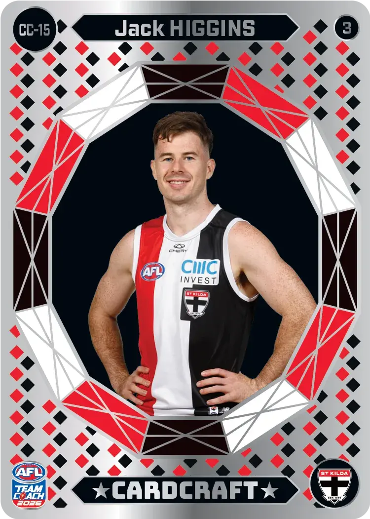 Teamcoach 2026 Card Craft CC-15 Jack Higgins #3 - St Kilda Saints