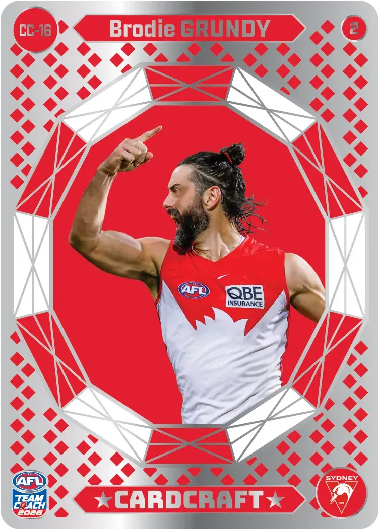 Teamcoach 2026 Card Craft CC-16 Brodie Grundy #2 - Sydney Swans
