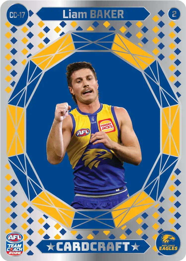 Teamcoach 2026 Card Craft CC-17 Liam Baker #2 - West Coast Eagles