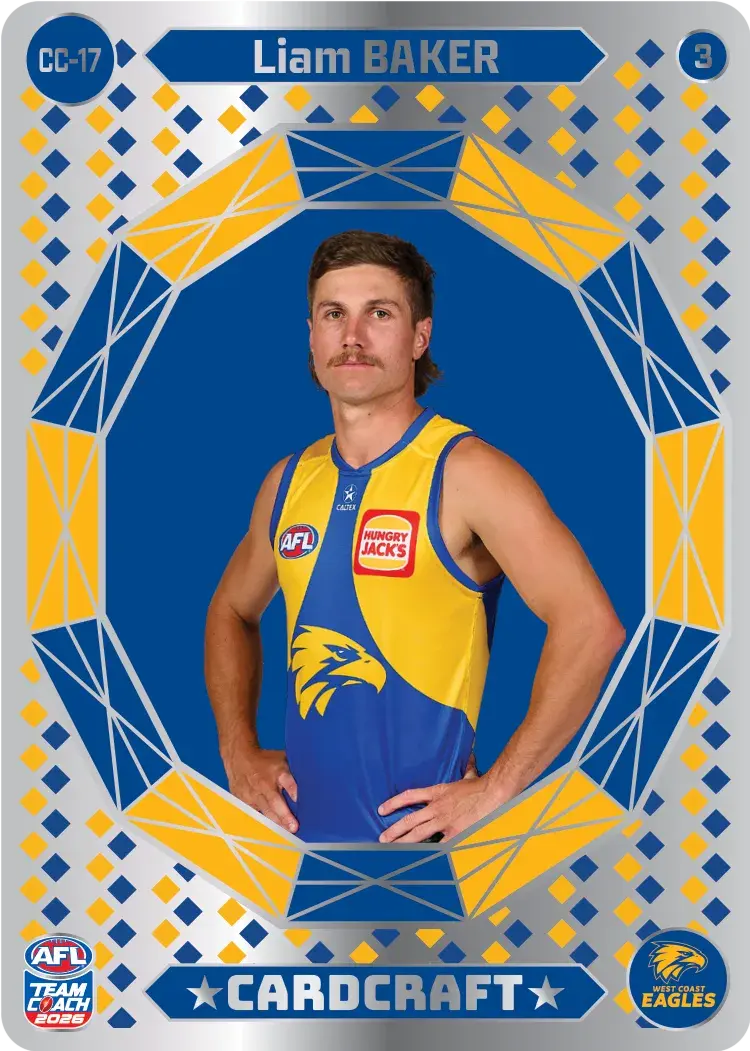 Teamcoach 2026 Card Craft CC-17 Liam Baker #3 - West Coast Eagles