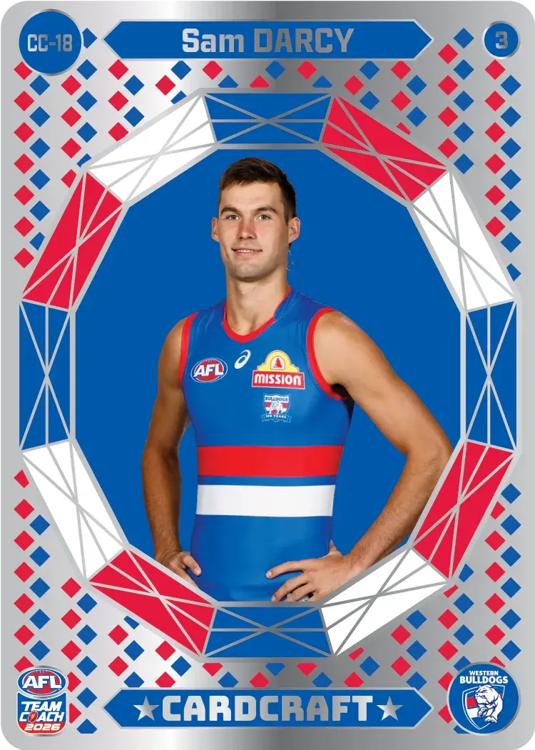 Teamcoach 2026 Card Craft CC-18 Sam Darcy #3 - Western Bulldogs