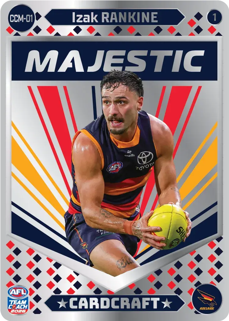 Teamcoach 2026 Card Craft Majestic CCM-01 Izak Rankine #1 - Adelaide Crows