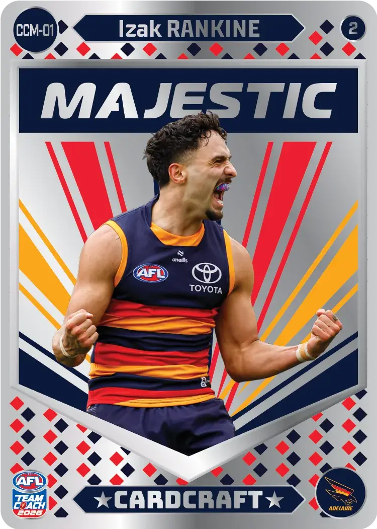 Teamcoach 2026 Card Craft Majestic CCM-01 Izak Rankine #2 - Adelaide Crows