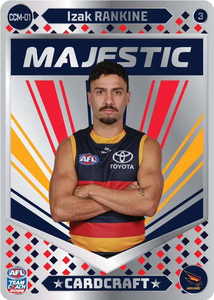 Teamcoach 2026 Card Craft Majestic CCM-01 Izak Rankine #3 - Adelaide Crows