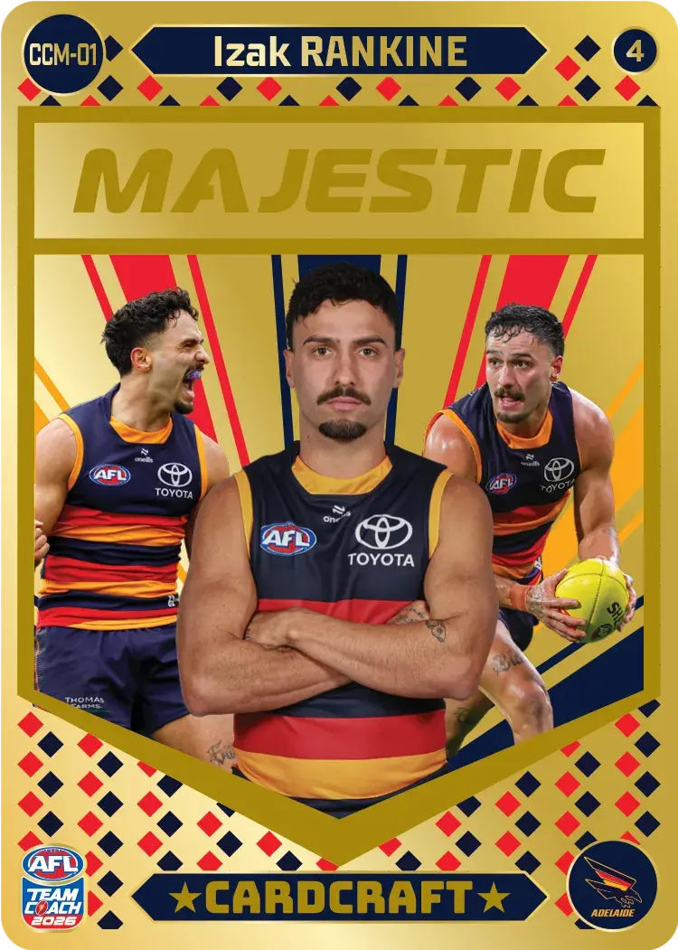 Teamcoach 2026 Card Craft Majestic CCM-01 Izak Rankine #4 - Adelaide Crows