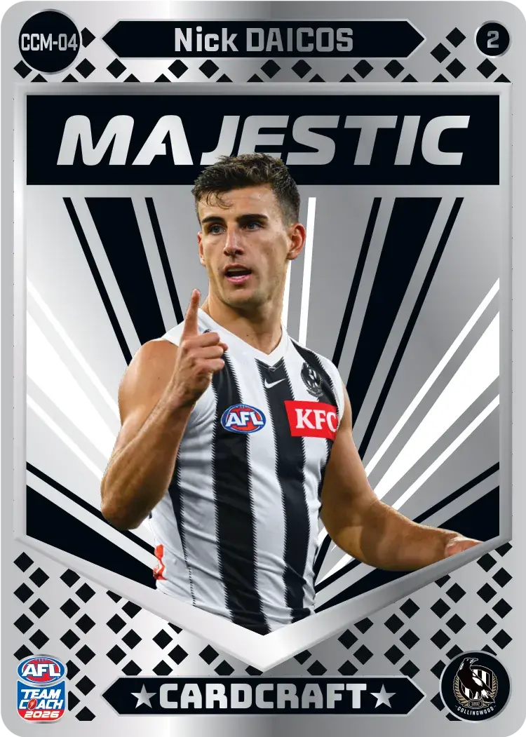Teamcoach 2026 Card Craft Majestic CCM-04 Nick Daicos #2 - Collingwood Magpies