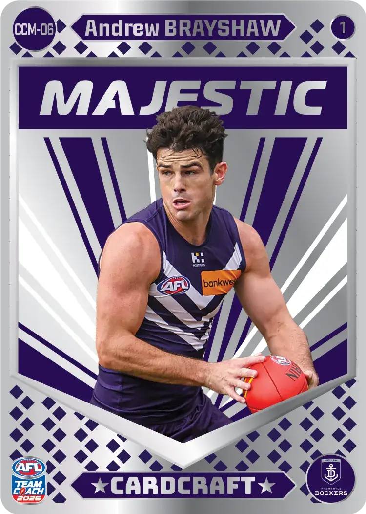 Teamcoach 2026 Card Craft Majestic CCM-06 Andrew Brayshaw #1 - Fremantle Dockers