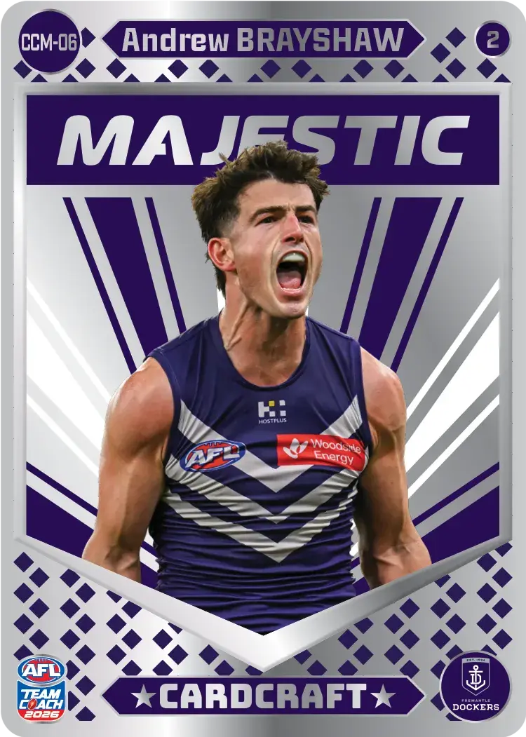 Teamcoach 2026 Card Craft Majestic CCM-06 Andrew Brayshaw #2 - Fremantle Dockers