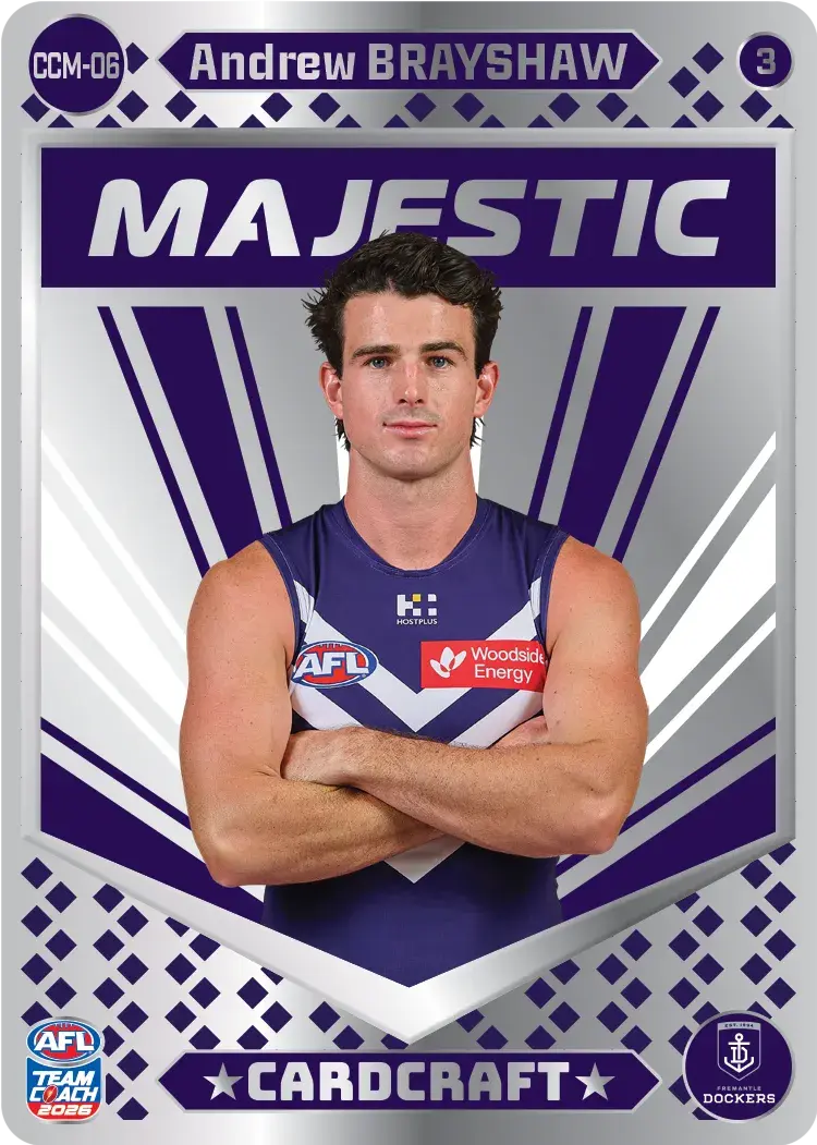 Teamcoach 2026 Card Craft Majestic CCM-06 Andrew Brayshaw #3 - Fremantle Dockers
