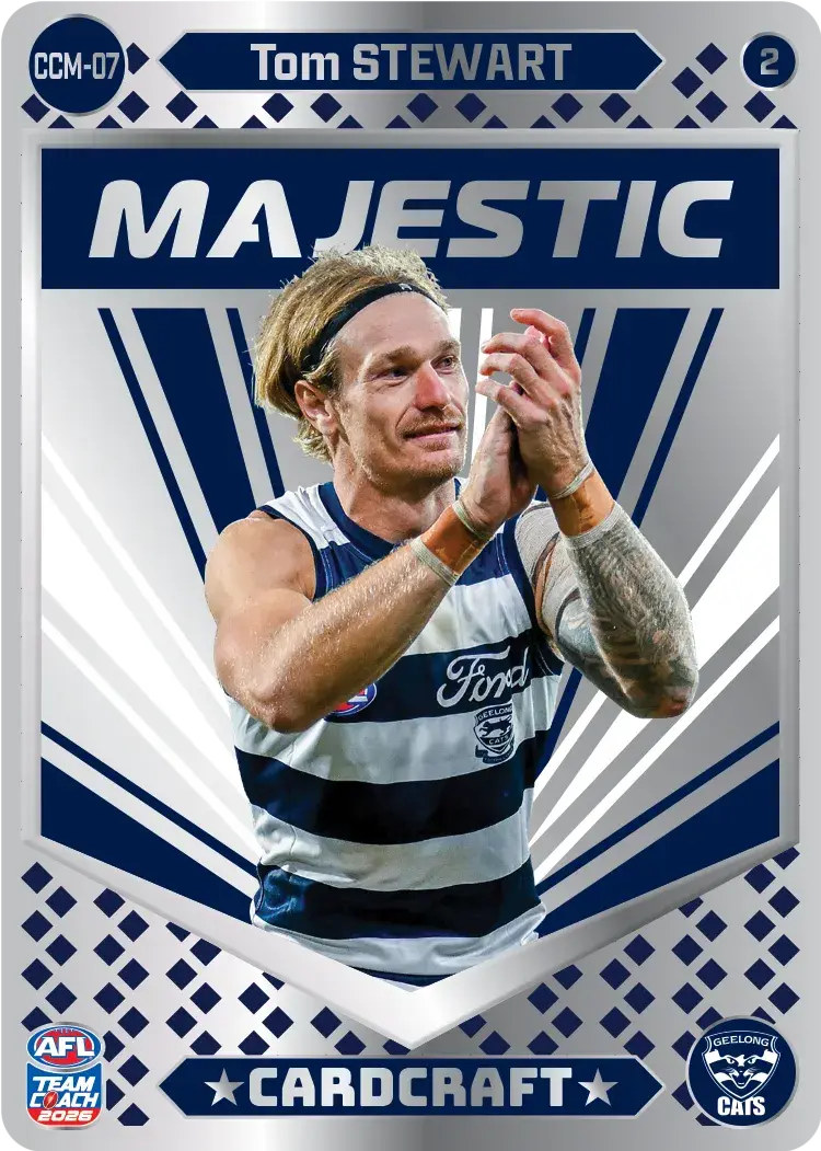 Teamcoach 2026 Card Craft Majestic CCM-07 Tom Stewart #2 - Geelong Cats