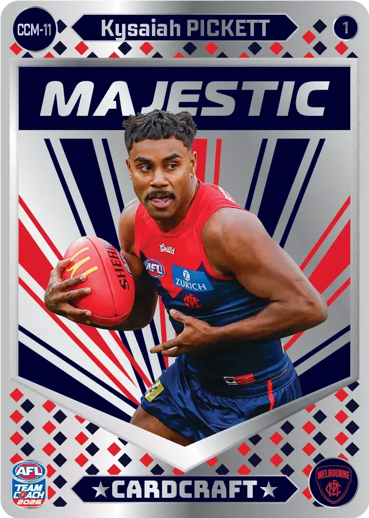 Teamcoach 2026 Card Craft Majestic CCM-11 Kysaiah Pickett #1 - Melbourne Demons