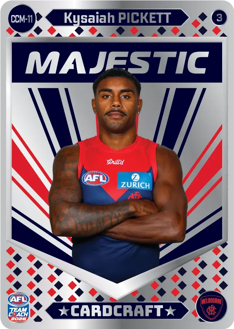 Teamcoach 2026 Card Craft Majestic CCM-11 Kysaiah Pickett #3 - Melbourne Demons