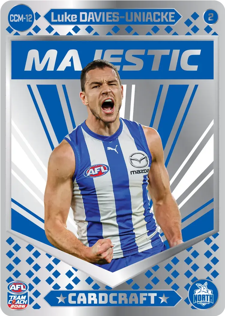 Teamcoach 2026 Card Craft Majestic CCM-12 Luke Davies-Uniacke #2 - North Melbourne Kangaroos