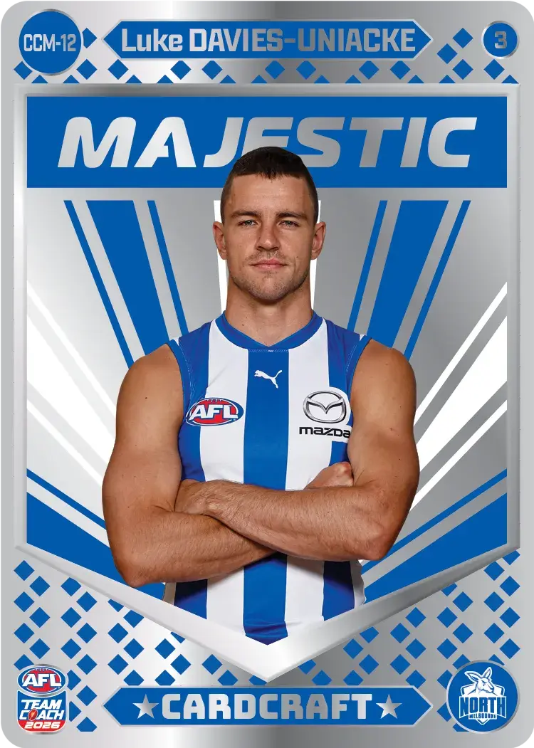 Teamcoach 2026 Card Craft Majestic CCM-12 Luke Davies-Uniacke #3 - North Melbourne Kangaroos