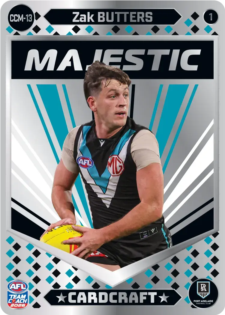 Teamcoach 2026 Card Craft Majestic CCM-13 Zak Butters #1 - Port Adelaide Power