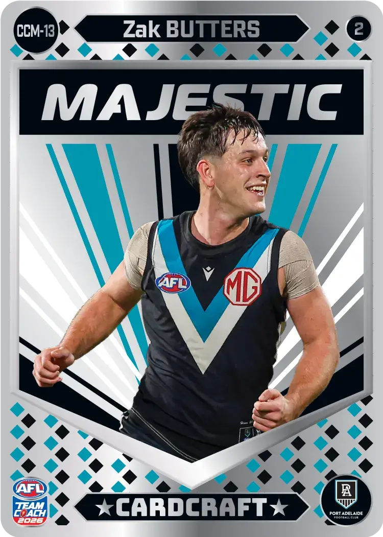 Teamcoach 2026 Card Craft Majestic CCM-13 Zak Butters #2 - Port Adelaide Power