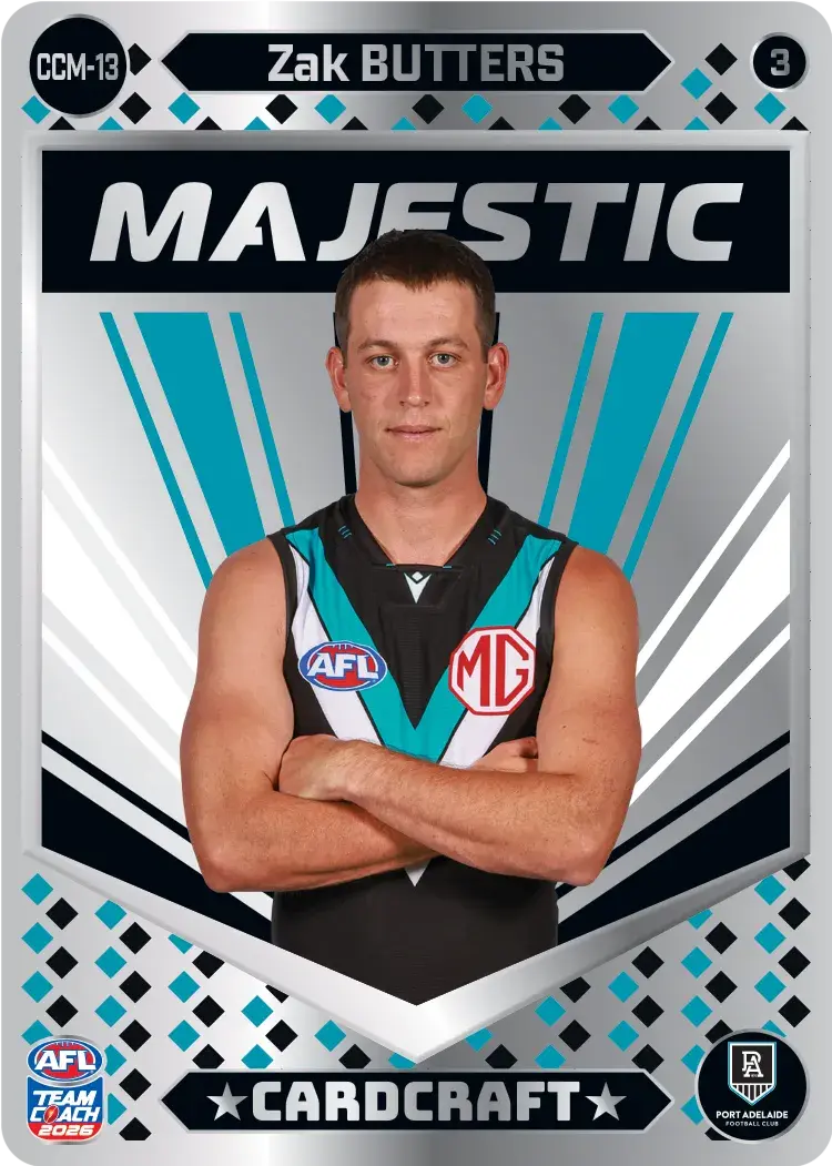 Teamcoach 2026 Card Craft Majestic CCM-13 Zak Butters #3 - Port Adelaide Power
