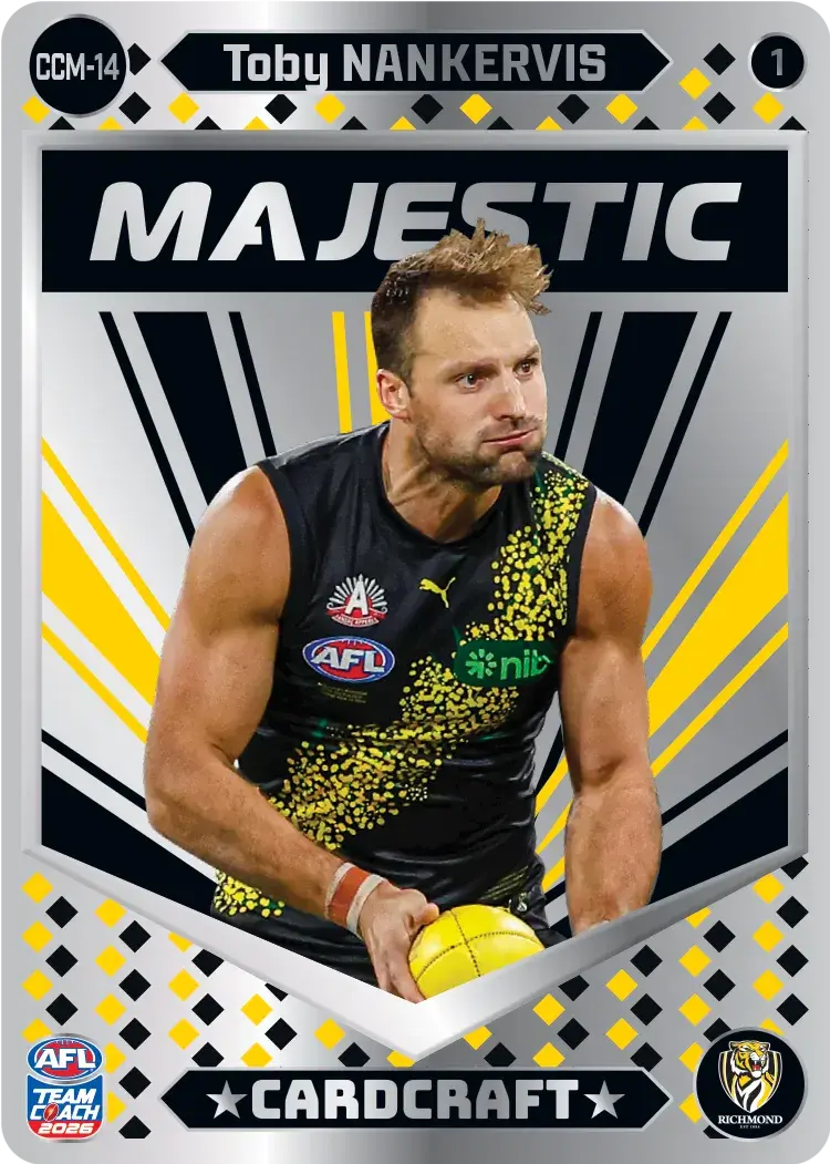 Teamcoach 2026 Card Craft Majestic CCM-14 Toby Nankervis #1 - Richmond Tigers