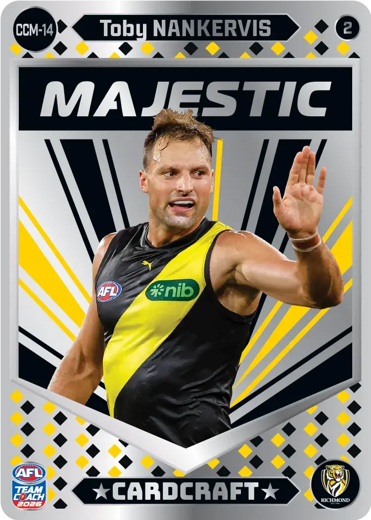 Teamcoach 2026 Card Craft Majestic CCM-14 Toby Nankervis #2 - Richmond Tigers