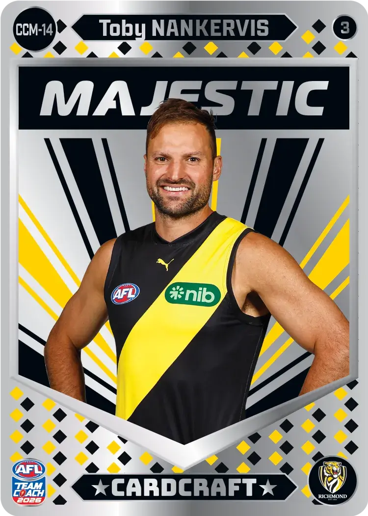 Teamcoach 2026 Card Craft Majestic CCM-14 Toby Nankervis #3 - Richmond Tigers
