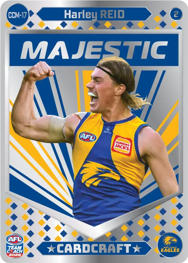 Teamcoach 2026 Card Craft Majestic CCM-17 Harley Reid #2 - West Coast Eagles