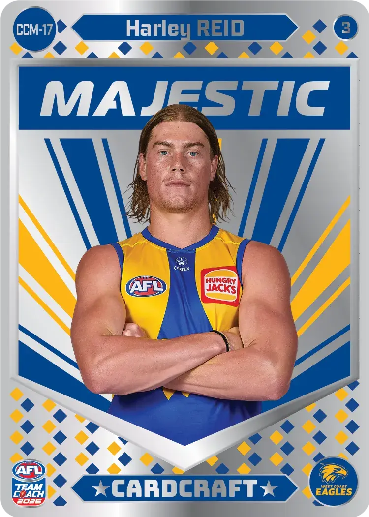 Teamcoach 2026 Card Craft Majestic CCM-17 Harley Reid #3 - West Coast Eagles