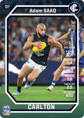 Teamcoach 2026 Base Common Card #07 Adam Saad - Carlton Blues