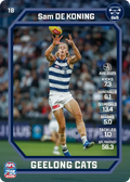 Teamcoach 2026 Base Common Card #18 Sam De Koning - Geelong